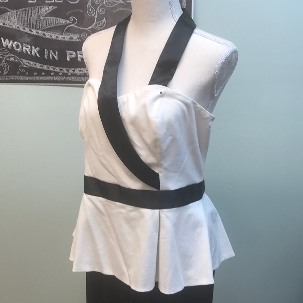 Peplum sweetheart neckline halter top- size 12
